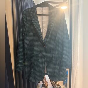 Women!/ Green Houndstooth Blazer